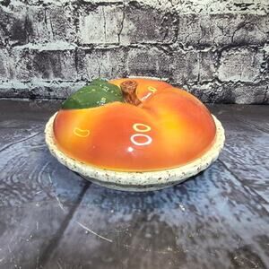 Vintage Peach Pie Holder Ceramic Pie Plate